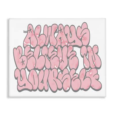 Stupell Believe in Yourself Graffiti Canvas Wall Art Design By Marcus Prime