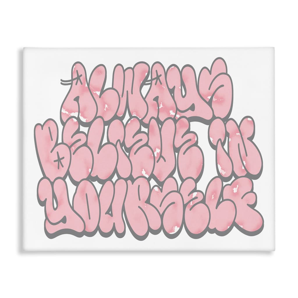 Stupell Believe in Yourself Graffiti Canvas Wall Art Design By Marcus Prime