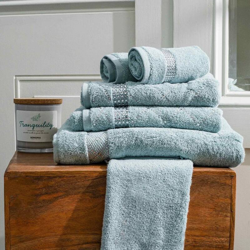 Sparkles Home Atlas 3-Piece Rhinestone Towel Set