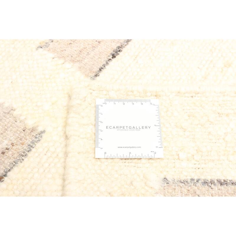 ECARPETGALLERY Braid weave Sienna Cream Wool Rug - 5'4 x 7'6