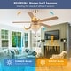 preview thumbnail 25 of 34, 52"/62" Modern Crystal Chandelier Ceiling Fan Light,Reversible Airflow,E12 Bulbs,for Bedroom,Kitchen,Patio