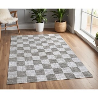 Checkered Rectangle Modern Style Rug - 70' X '47' X '0.4 - Bed Bath ...