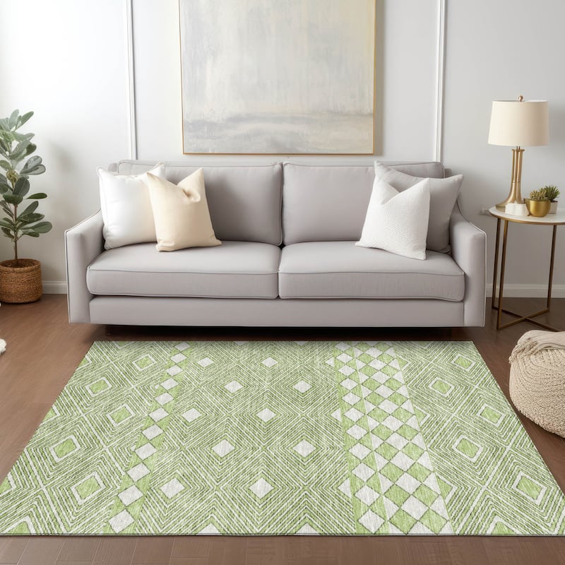 Machine Washable Indoor/ Outdoor Chantille Boho Moroccan Rug