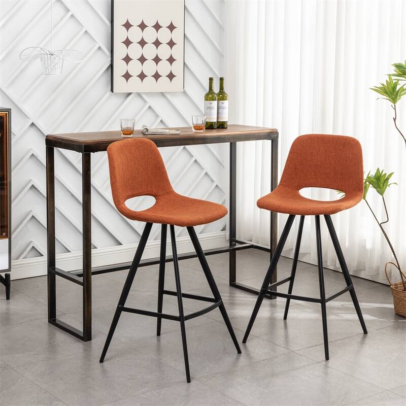 Fabric Kitchen Counter Height Stools (Set of 2)
