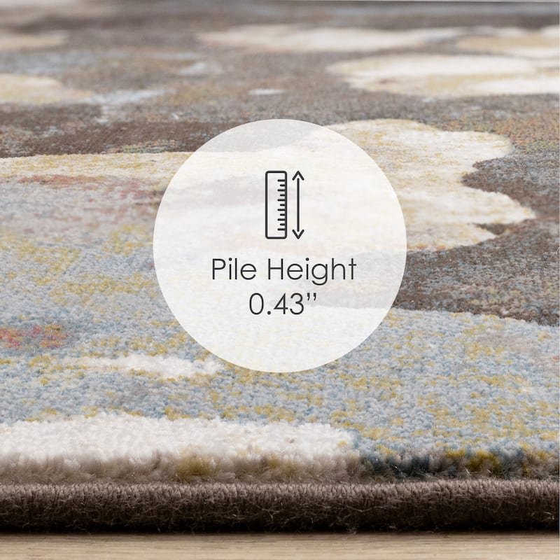 Multi-Colored Elegant Floral Area Rug