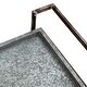 preview thumbnail 4 of 6, 30.7x17.1x34.6" Galvanized Metal Bar Cart in Gray & Black