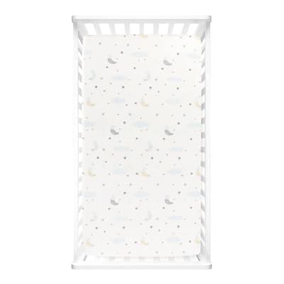 Lush Decor Goodnight Little Moon Soft & Plush Fitted Crib Sheet - 52"x 28" x 9"