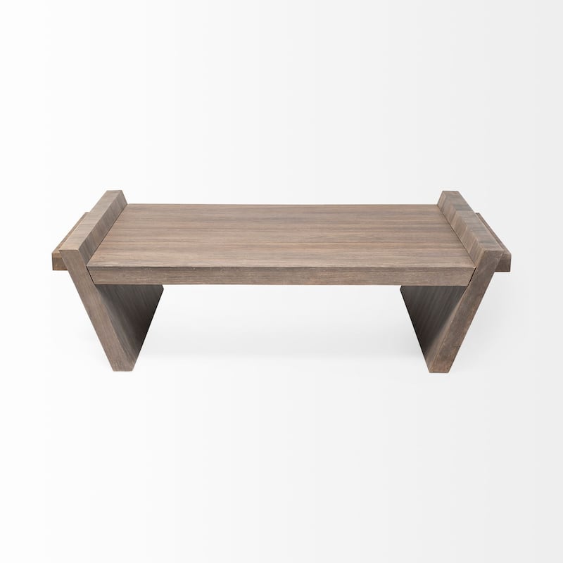 HomeRoots 59" Brown Wood Coffee Table - 36