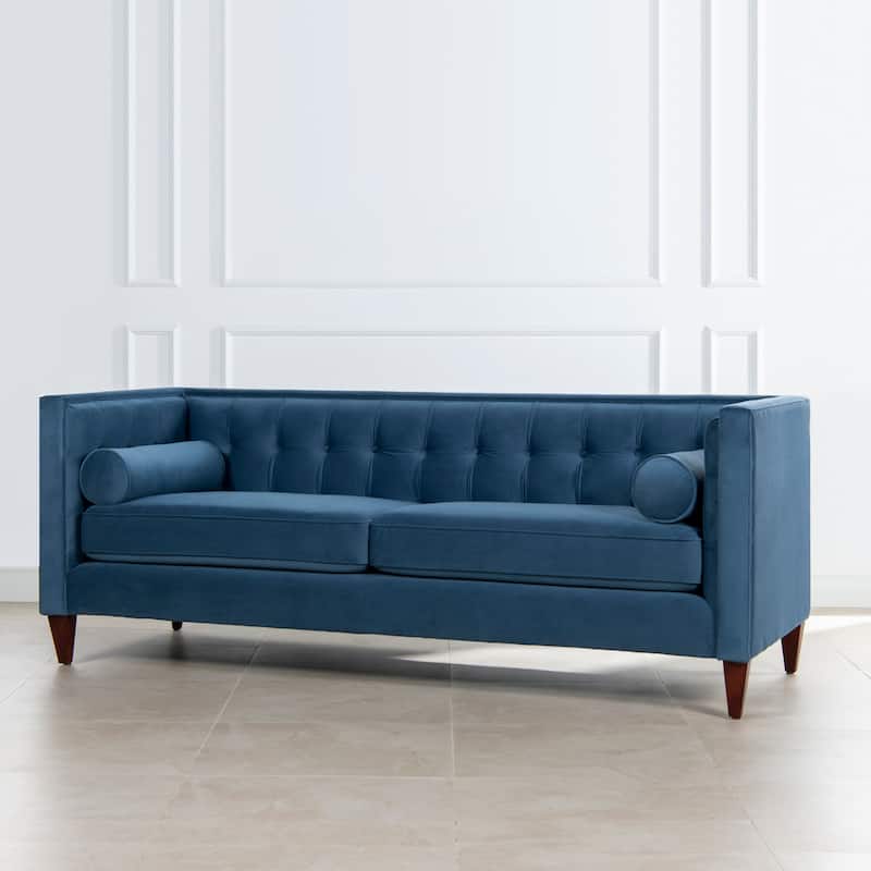 Jack 84" Modern Upholstered Tufted Tuxedo Sofa