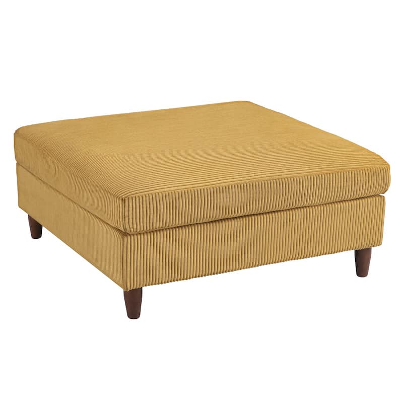 Corduroy Accent Chair with Ottoman Modular Couch Sectional Sofa