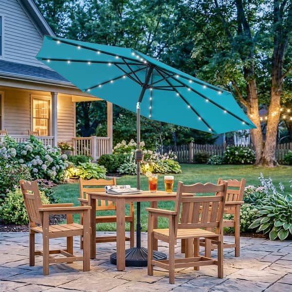 home patio umbrella OVIOS 15FT Double-Sided Market with Base Dark Grey / 15FT Weighing 9.3 lbs JEAREY 7.5ft Steel Outdoor Patio