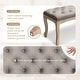 preview thumbnail 18 of 19, Wooden Upholstered Tufted Bench