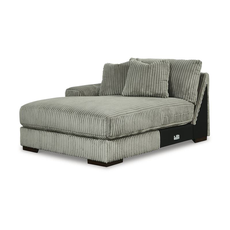 Signature Design by Ashley Lindyn Gray 3-Piece Sectional with Double Chaise - 141" W x 70" D x 38" H