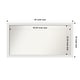 preview thumbnail 135 of 190, Wall Mirror Choose Your Custom Size - Extra Large, Blanco White Wood Outer Size: 48 x 25 in
