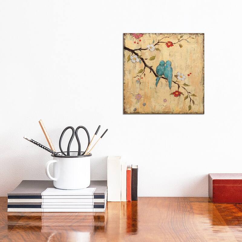 iCanvas "Love Birds II" by Katy Frances Canvas Print - 12x12x0.75