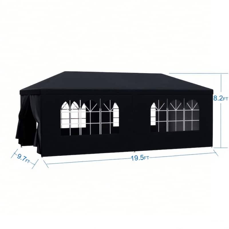 10 x 20 Wedding Party Canopy Tent Outdoor Gazebo with 6 Removable Sidewalls