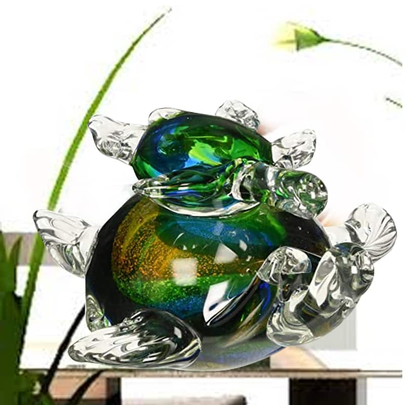 Colorful Sea Turtle Handcrafted Art Glass Figurine