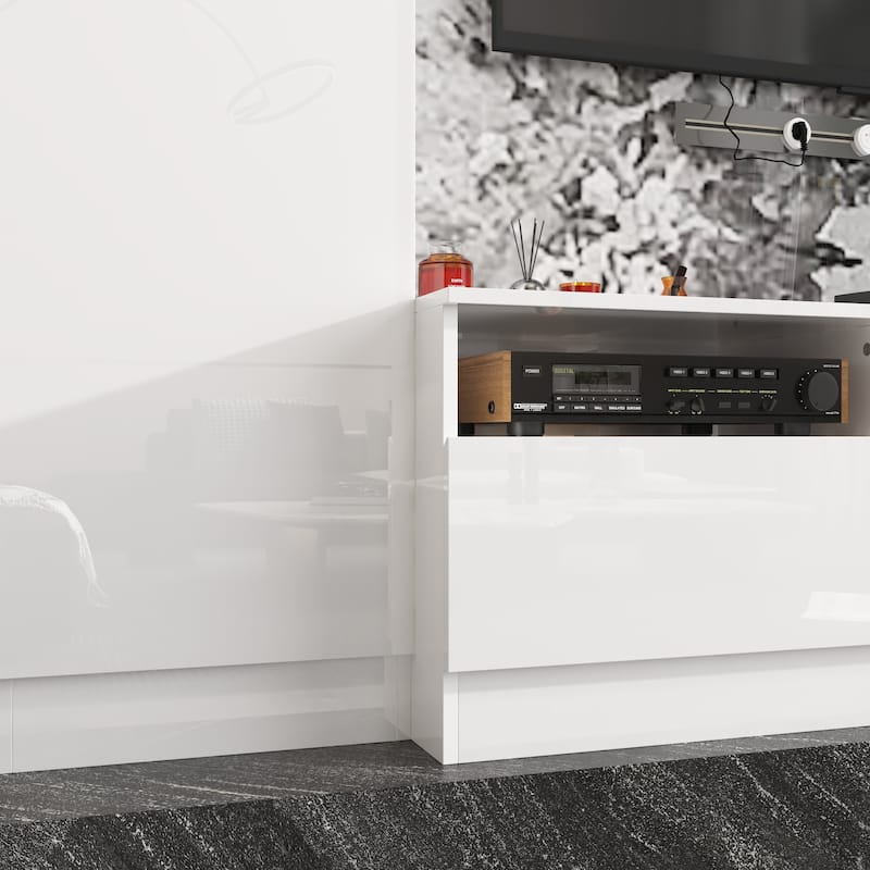 Glossy Entertainment Center TV Media Center Wall Storage Cabinet - 94.5"X78.7"