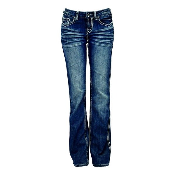 Cowgirl Tuff Western Denim Jeans Womens Houston Barbed Med - Overstock ...