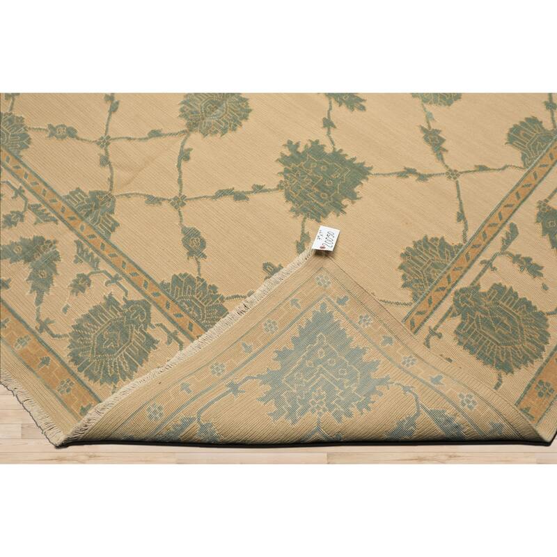 7'10''x9'10'' Hand Knotted Flatweave Wool Ivory Nourison Nourmak Soumak Rug - 7' 10'' x 9' 10''