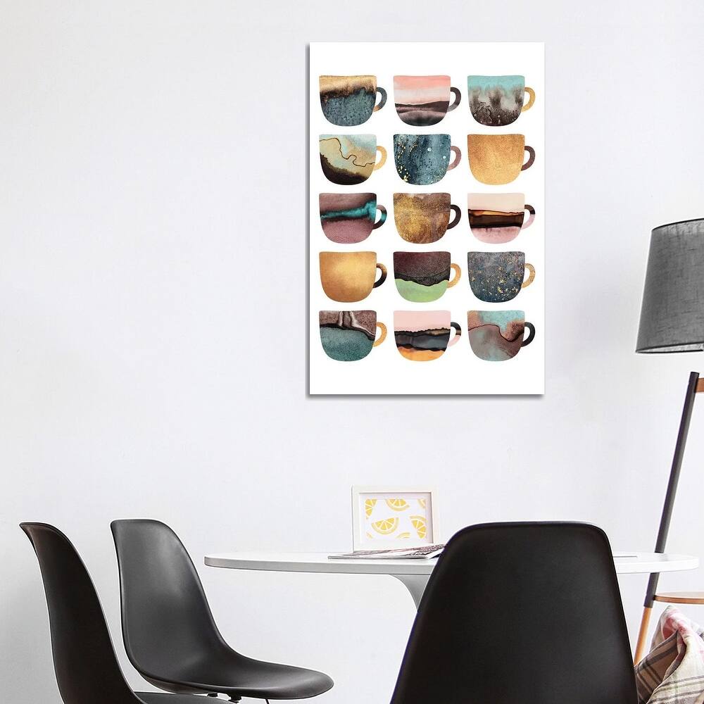 iCanvas "Earthy Coffee Cups" by Elisabeth Fredriksson Canvas Print