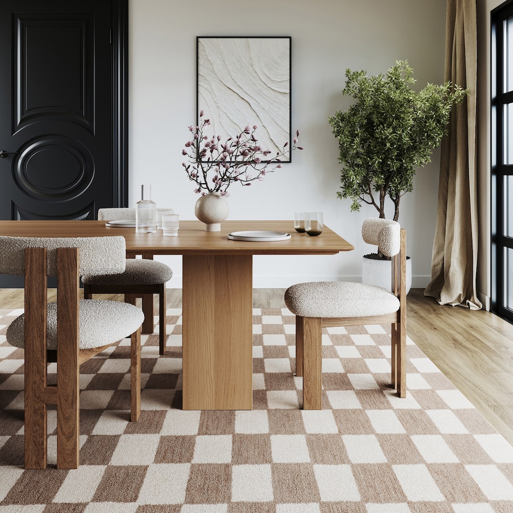 Nuloom Quinarae Checkered Wool-Blend Rug