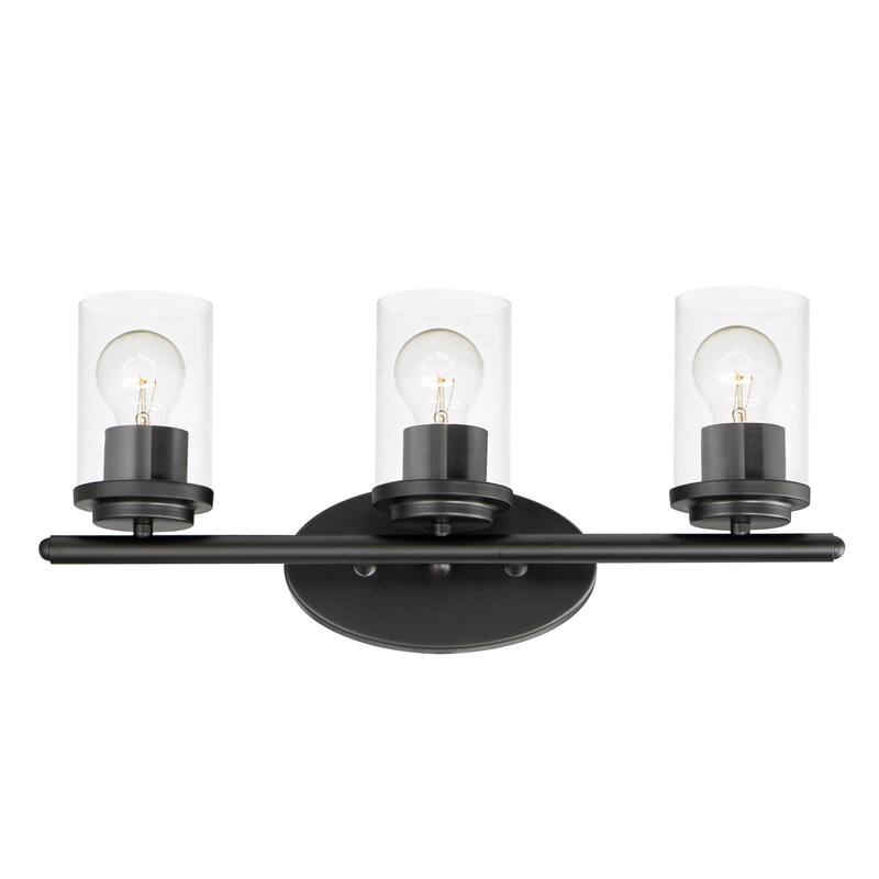 Maxim Corona 3 Light 19" Wide Bathroom Vanity Light - Black