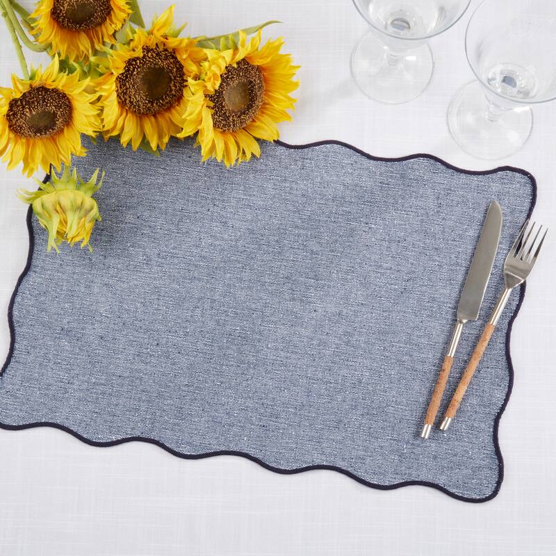 Eco Scallop Border Placemat (Set of 4) - 13"x19"