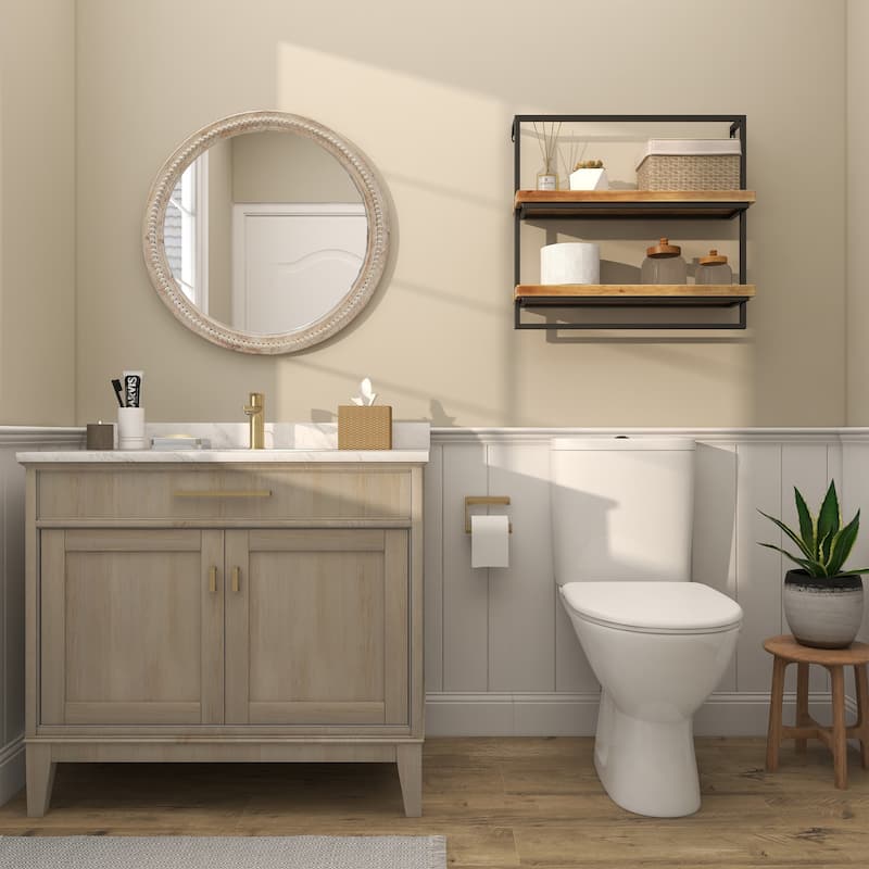 Country-Style Wooden Bead Mirror Enhances Your Home Style
