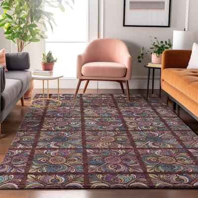 Premium Washable Super Soft Mosaic Panel Mayfield Rug