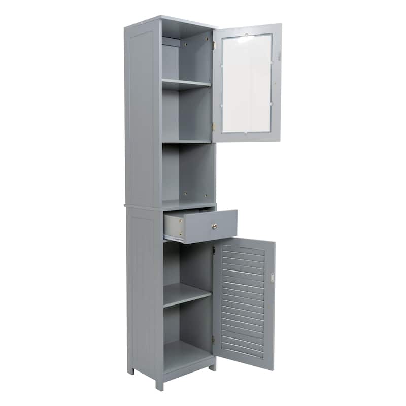 70.9" H Bathroom Storage Cabinet with 2 Doors & 1 Drawer,Freestanding Storage Tower
