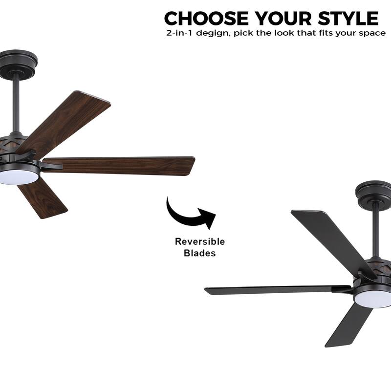 MLiAN 5-Blades DC Motor Indoor Smart Ceiling Fan with Light and Remote