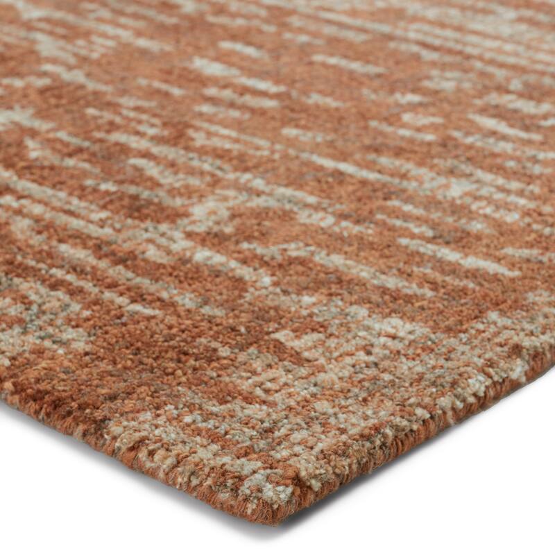 Ingar Handmade Abstract Rust/ Light Brown Area Rug