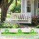 preview thumbnail 4 of 38, VEIKOUS 4 ft. Outdoor Wood Hanging Patio Porch Swing with Chains for 2 Person
