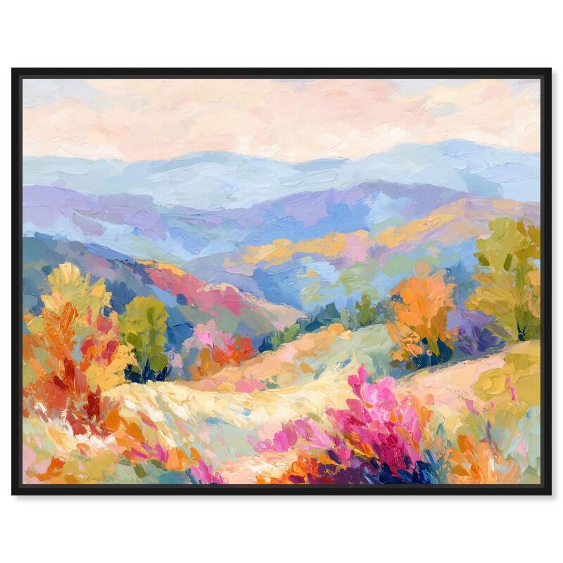 Colorful Valley II Canvas by Art Remedy - Black - 36" x 30"
