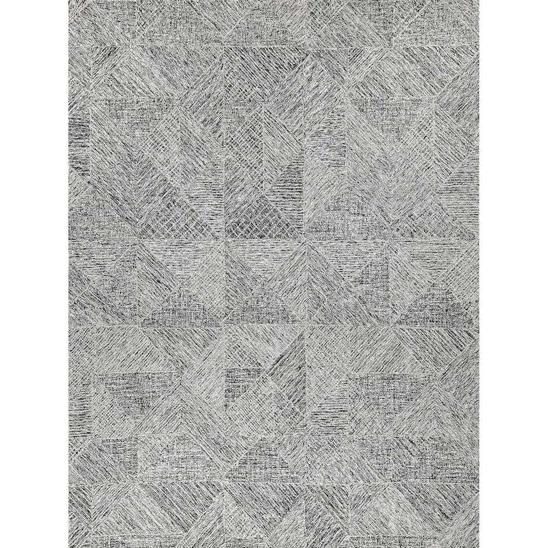EXQUISITE RUGS Caprice Hand-tufted New Zealand Wool Grey Area Rug.