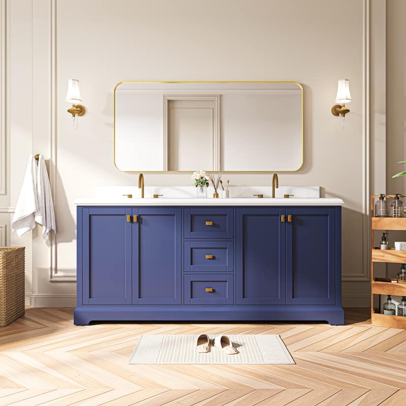 Organnice Rectangular Aluminum Frame Vanity Bathroom Mirror with Clear Glass