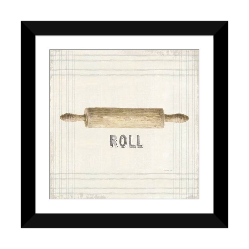 iCanvas "Floursack Kitchen Sign II Neutral Sq" by Danhui Nai - Black - 24x24x1