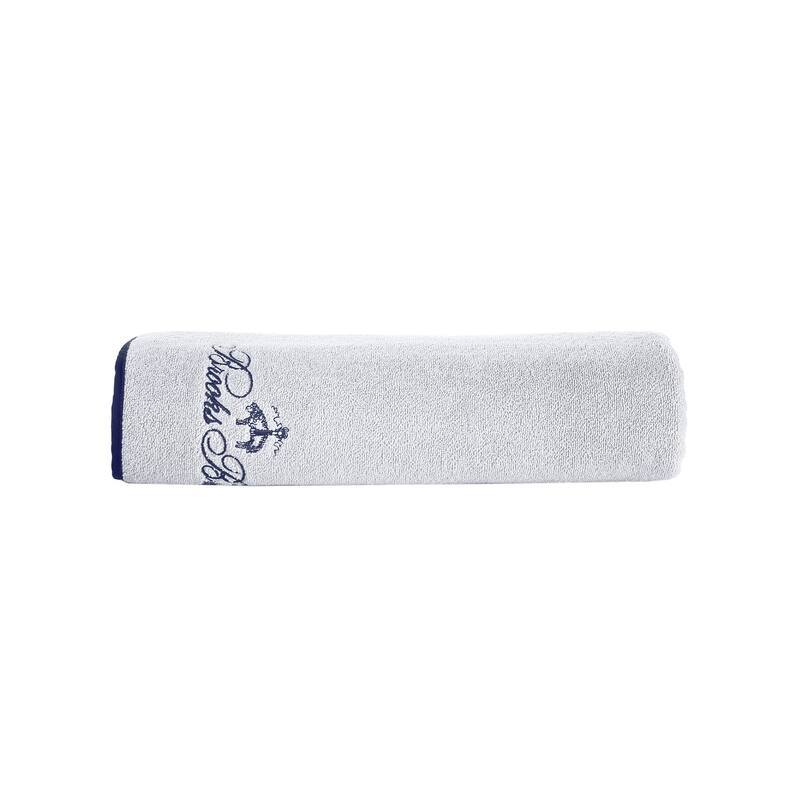 Brooks Brothers Contrast Frame Bath Sheet - Silver