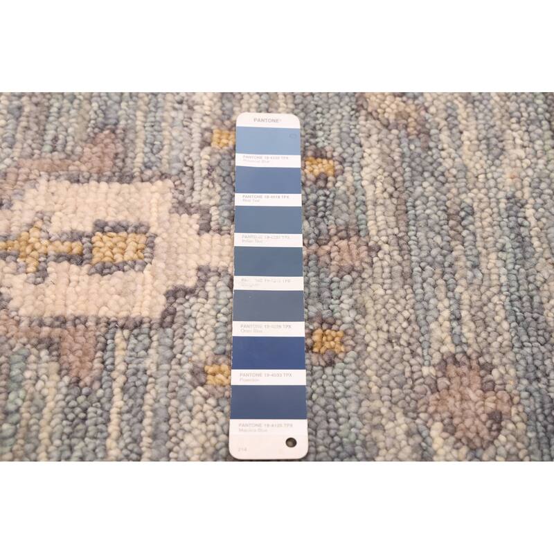 ECARPETGALLERY Hand-knotted Jules Serapi Light Denim Blue Wool Rug - 8'11 x 11'8