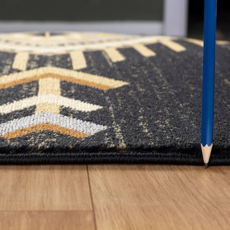 Tribes GC_YLS4001 Black Southwest Area Rug