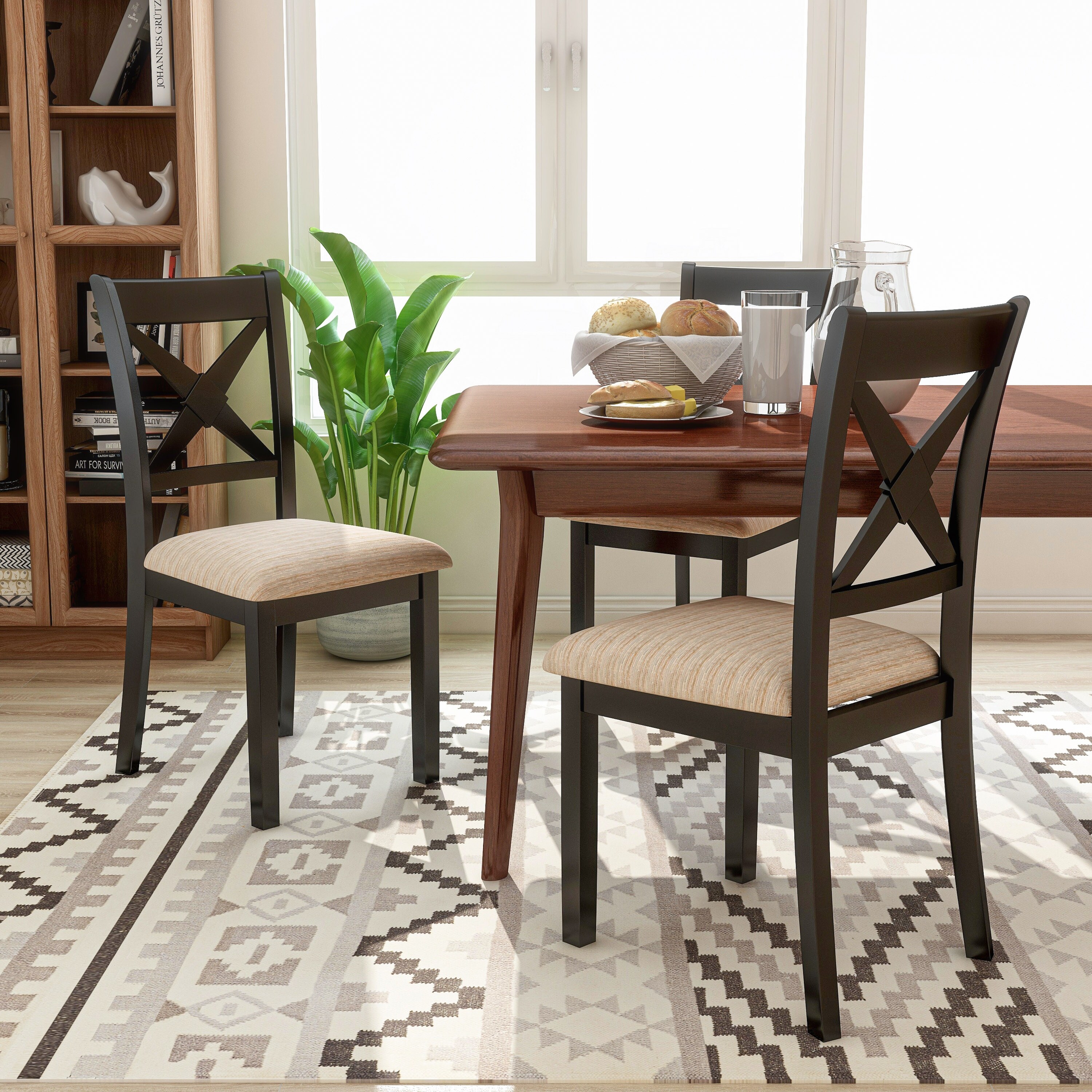 Furniture Of America Quet Transitional Black Dining Chairs Set Of 2 On Sale Overstock 8904444
