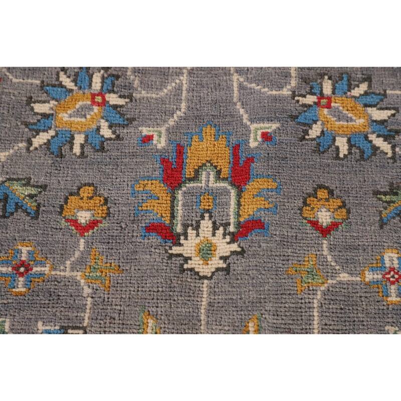 All-Over Gray Kazak Oriental Accent Rug Hand-Knotted Wool Carpet - 3'4"x 5'0"