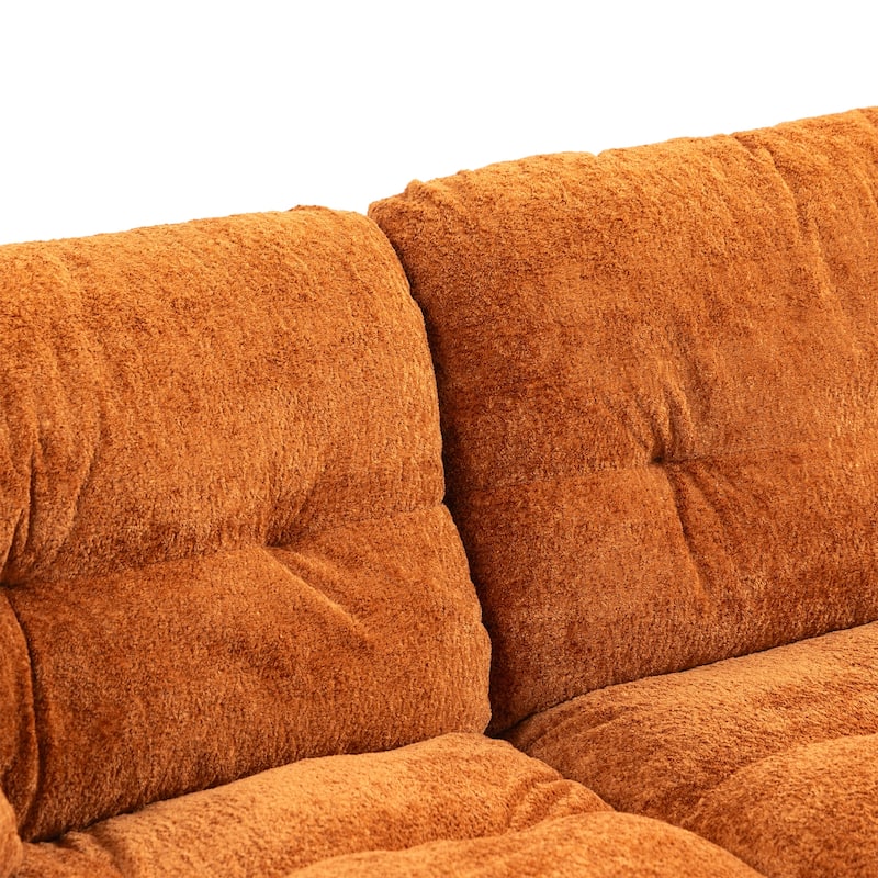 84" Upholstered 3-Seater Sofa with Dual-Layer Memory Foam Cushioning, and Complimentary Comfort Pillows