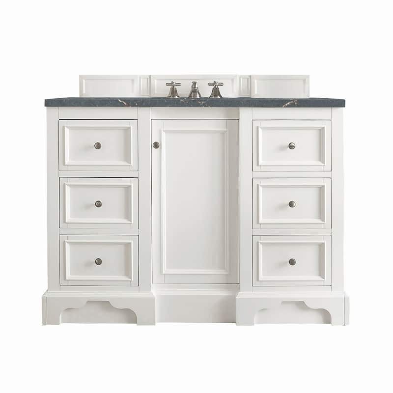 James Martin Vanities 825-V48-3PBL De Soto 48" Single Basin Poplar - Bright White - Painted