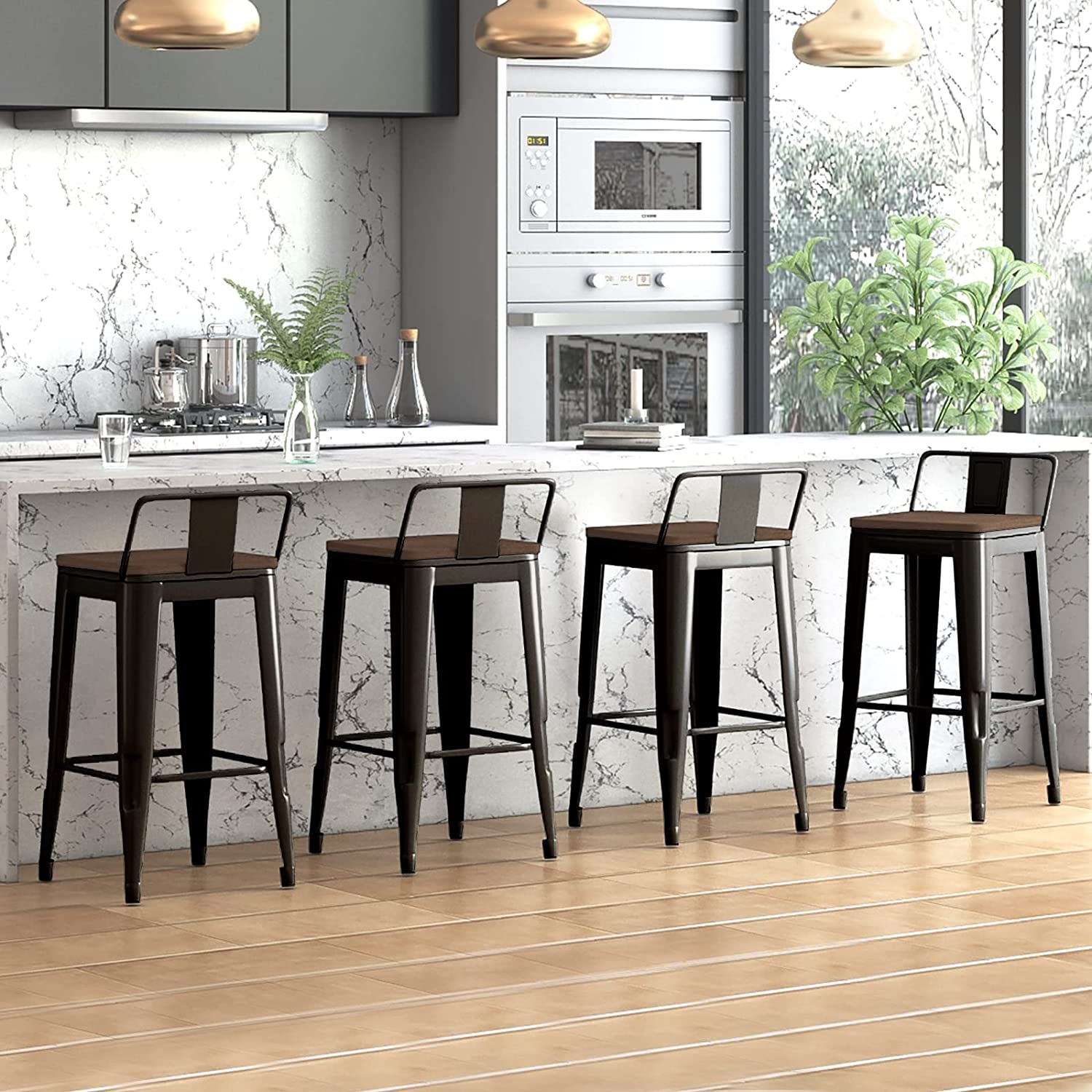 26 metal bar discount stools with backs