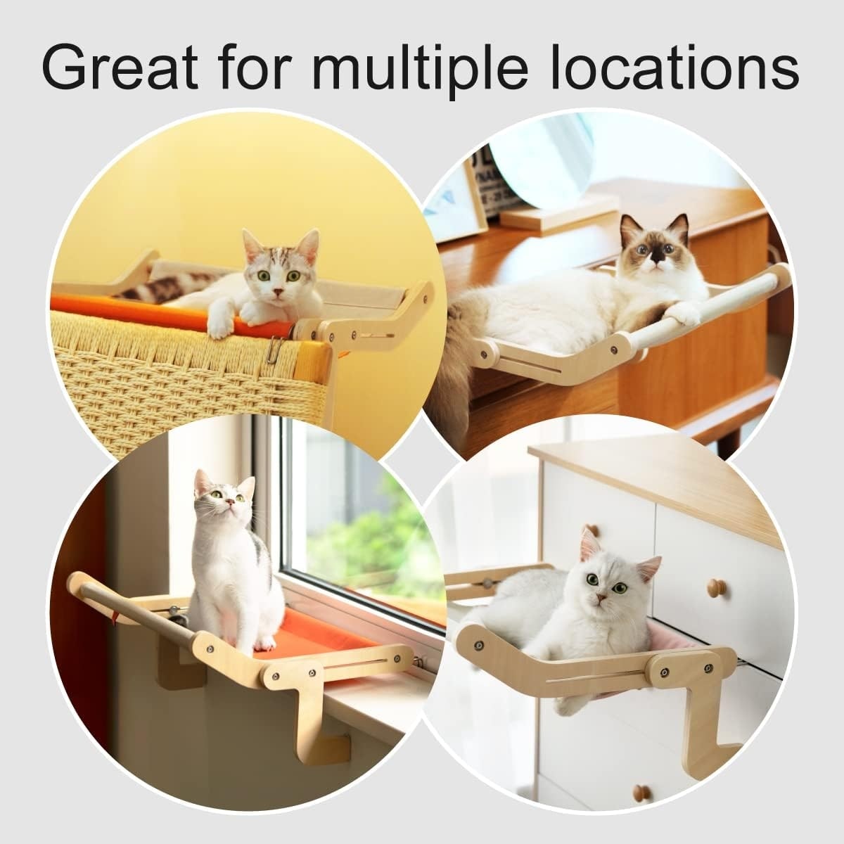 Cat Window Perch Hammock Seat Cat Bed Holds Up to 40 lbs 2 Pack