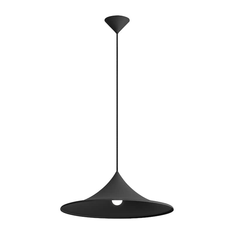 Golden Lighting Vistara 1-light 20in Pendant in Sand Black