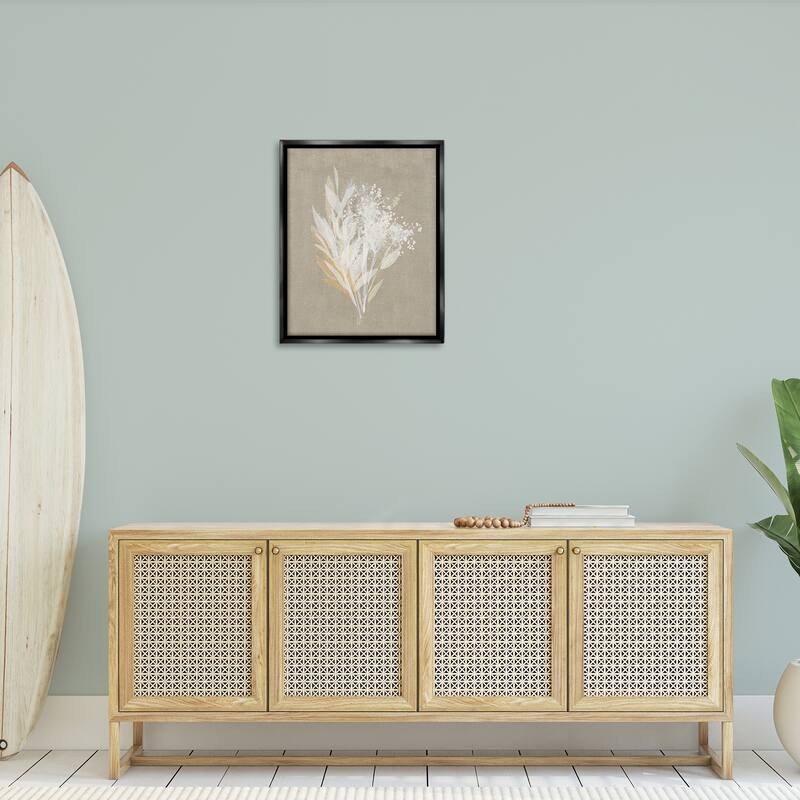Stupell Natural Herb Impression Framed Floater Canvas Wall Art Design By Susan Jill
