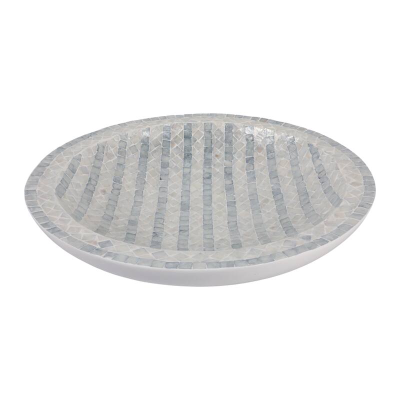 Decorative Bowl with Mosiac Inspired Finish for Home Decor - 20" - 19.75"